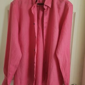 Vibrant Pink Men's Dress Shirt